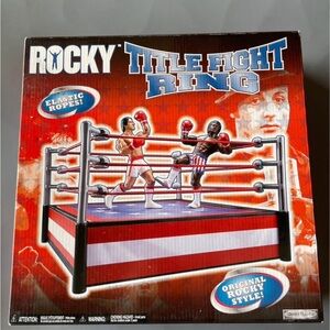 Rocky Title Fight Ring Playset - Red, White, and Blue by Jakks Pacific.